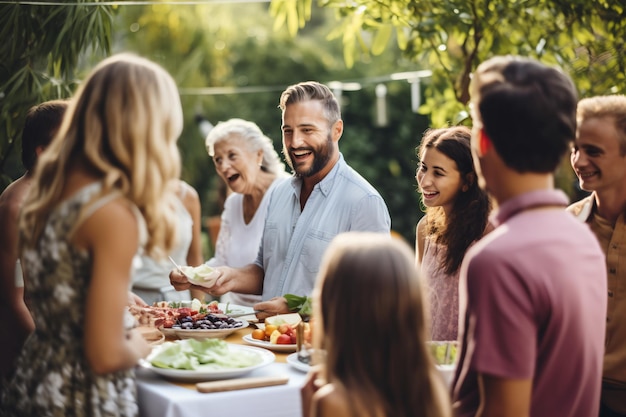 dîner en famille dans un restaurant