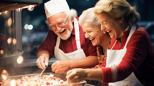 dîner de fin d'année avec la famille latino-américaine photo de haute qualité