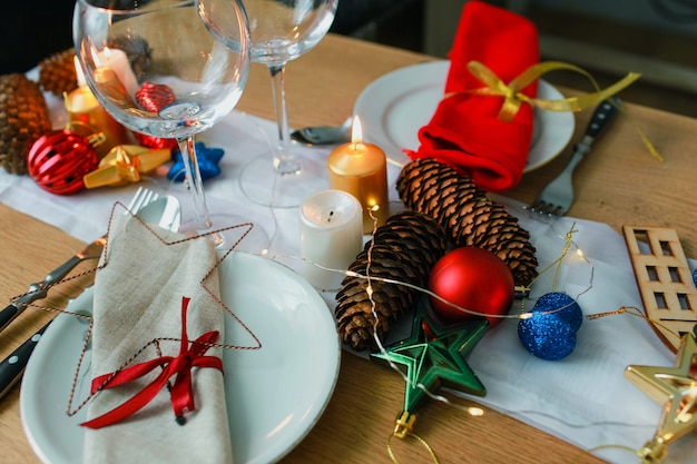 Dîner de Noël dans le salon