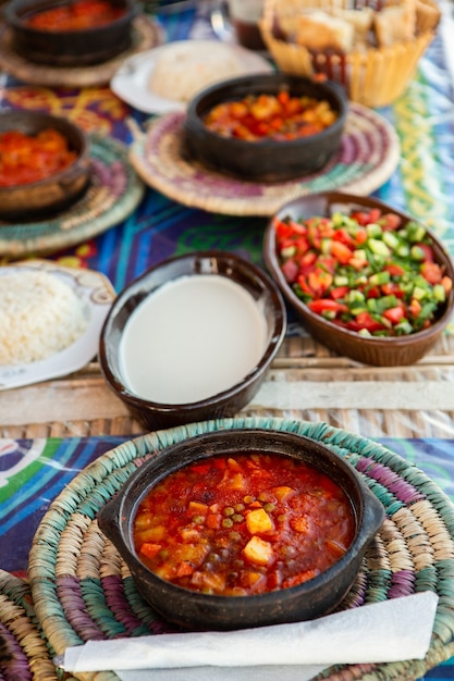 Dîner oriental égyptien.