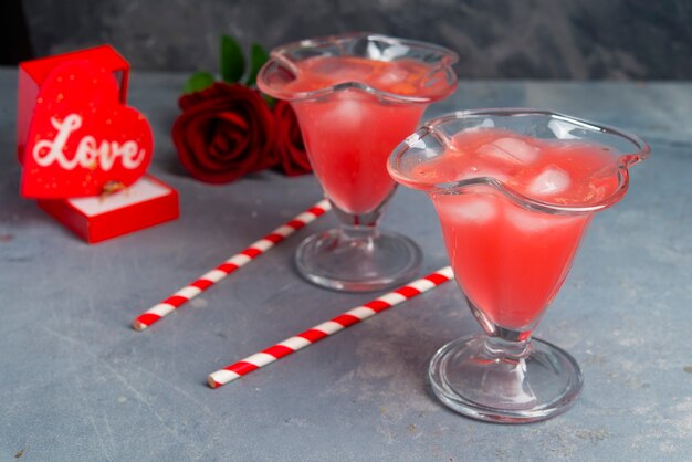 Dîner de la Saint-Valentin détail des scènes romantinc