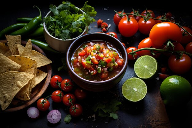 Dîner salsa Recette Photographie culinaire