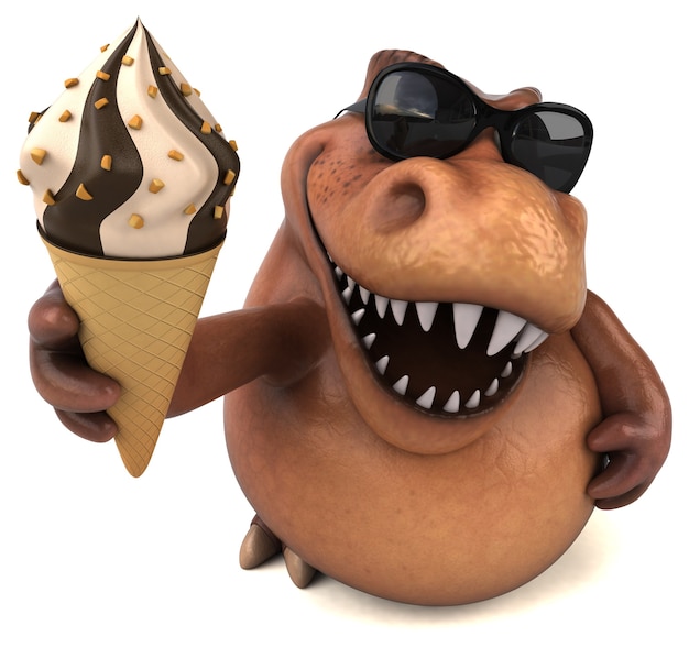 Dinosaure amusant - Illustration 3D