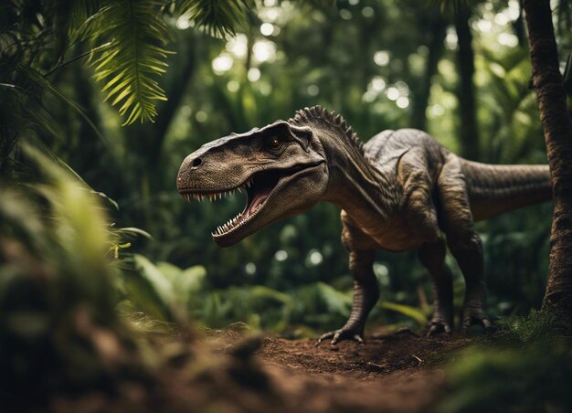 Photo un dinosaure dans la jungle