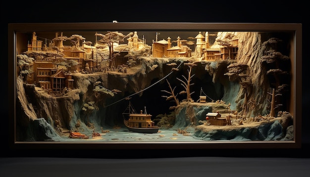 Diorama du trésor en perspective