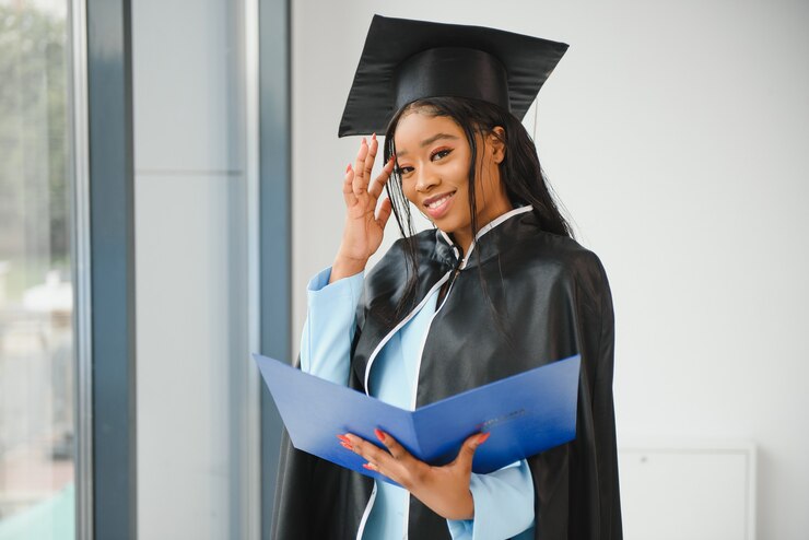 Diplôme afro-américain titulaire d'un diplôme.