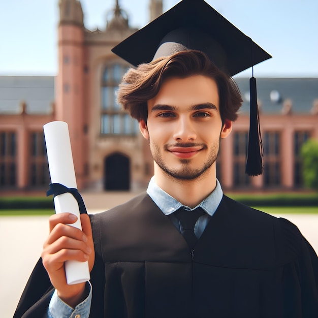 Un diplômé titulaire d'un diplôme