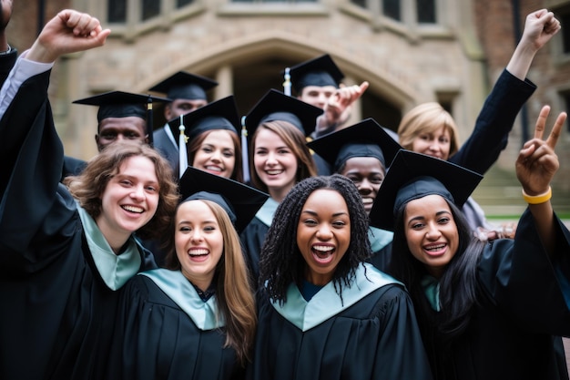 Des diplômés d'université heureux, diversifiés et satisfaits