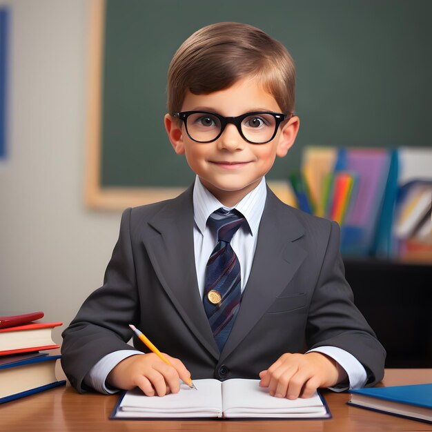 Photo un directeur de l'éducation avec un sens aigu de l'habillement