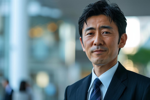 Un dirigeant japonais navigant dans le paysage d'entreprise.