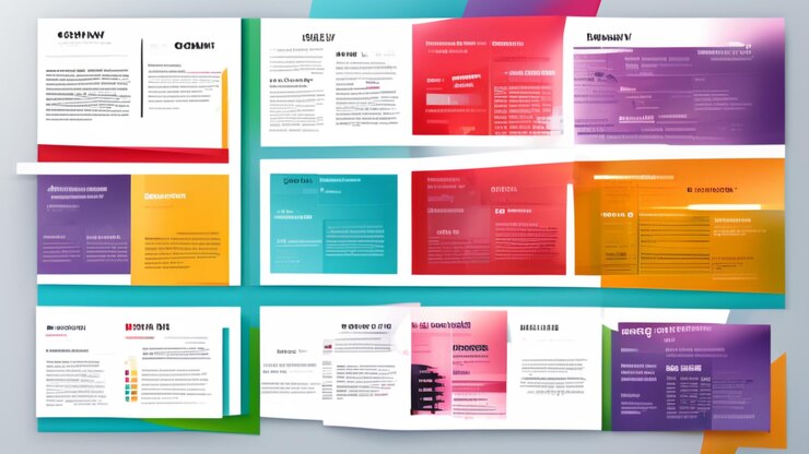 Photo disponibilité du profil de l'entreprise carrée avec des accents colorés