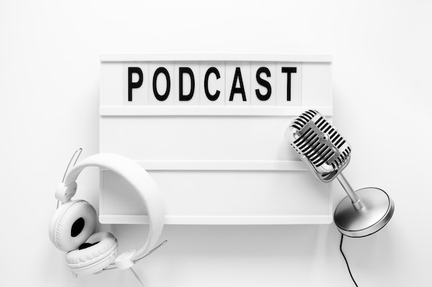 Disposition des éléments de podcast à plat