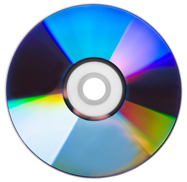 Photo disque cd isolé sur fond blanc