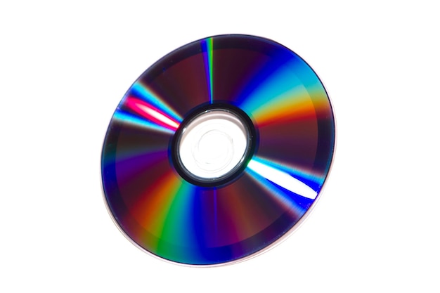 Disque DVD isolé sur fond blanc