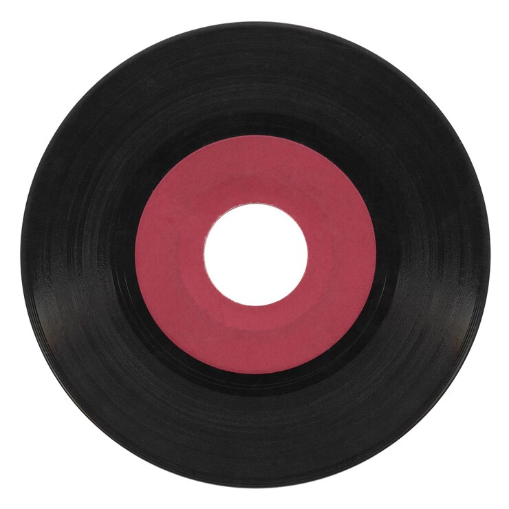 Photo disque vinyle isolé
