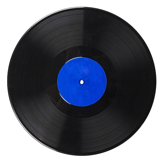 Disque vinyle noir isolé