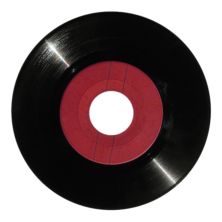 Photo disque vinyle rouge