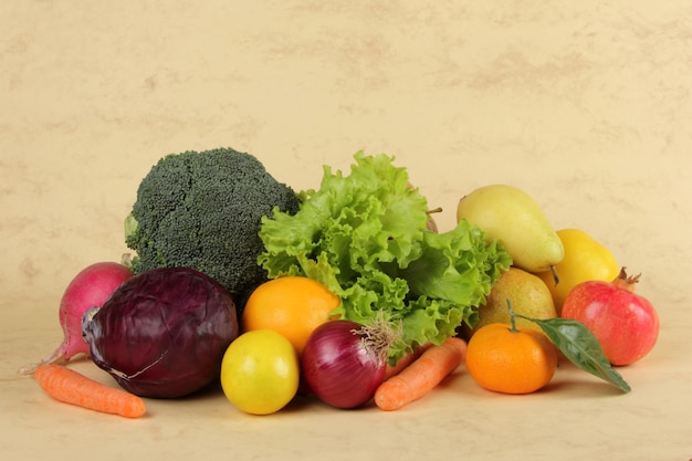Divers fruits et légumes