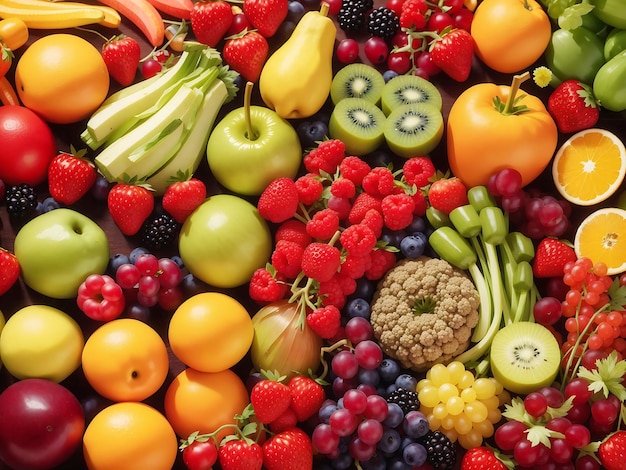 Divers légumes fruits Manger Soins de santé et santé