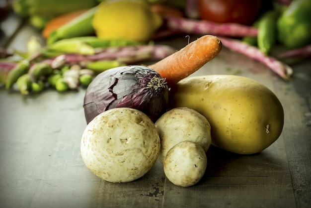 Divers légumes, photo de concept alimentaire. Notion de régime.