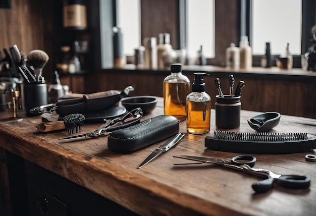 divers outils de coiffure en ordre