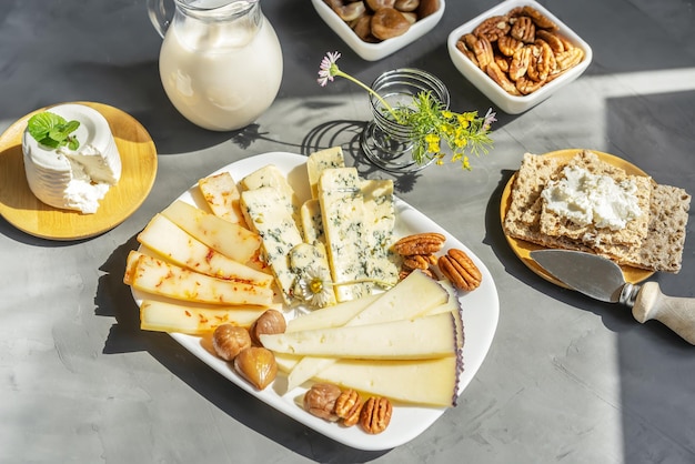 Divers produits bio de la ferme laitière