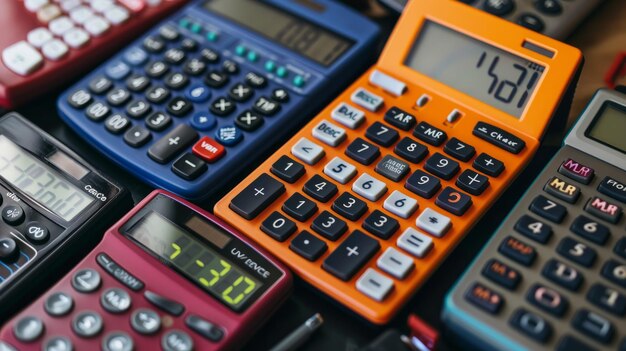 Diverses calculatrices pour l'école