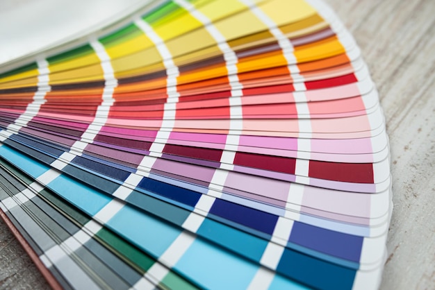 Diverses couleurs vives comme gros plan de la palette