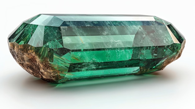 Diverses formes de pierre avec des étincelles d'émeraude de diamant de rubis de saphir des cristaux étincelants de couleur émeraude verte apparaissent sur un fond blanc Un design magnifique