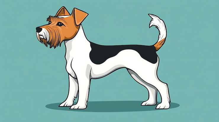 Photo diverses illustrations de races de chiens sur des milieux isolés