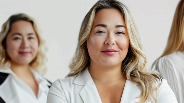 Photo la diversité au travail avec des personnes de cultures différentes devant un fond blanc