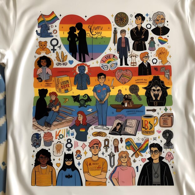 Diversité LGBTQ inclusive Représentation vibrante de l'amour, de l'identité et de la fierté Microstock Image