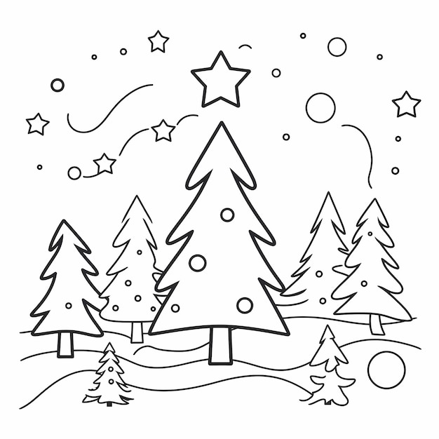 Divertissement festif avec des formes de base Coloriage de Noël pour enfants