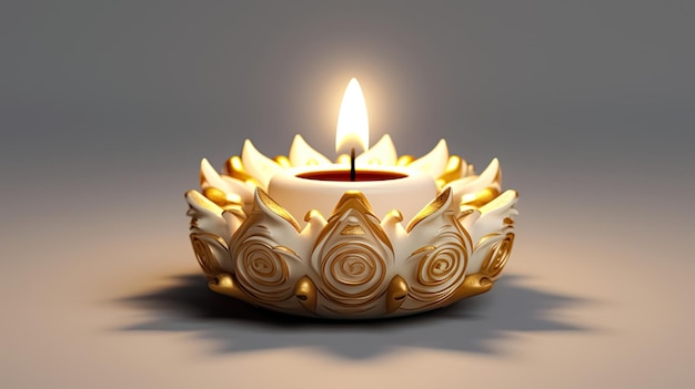 Diwali décoratif sur un fond simple