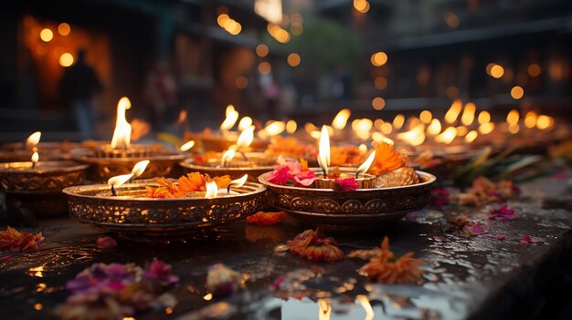 Diwali est une fête des lumières célébrées par les hindous, les jaïns, les sikhs et certains bouddhistes magnifiquement.