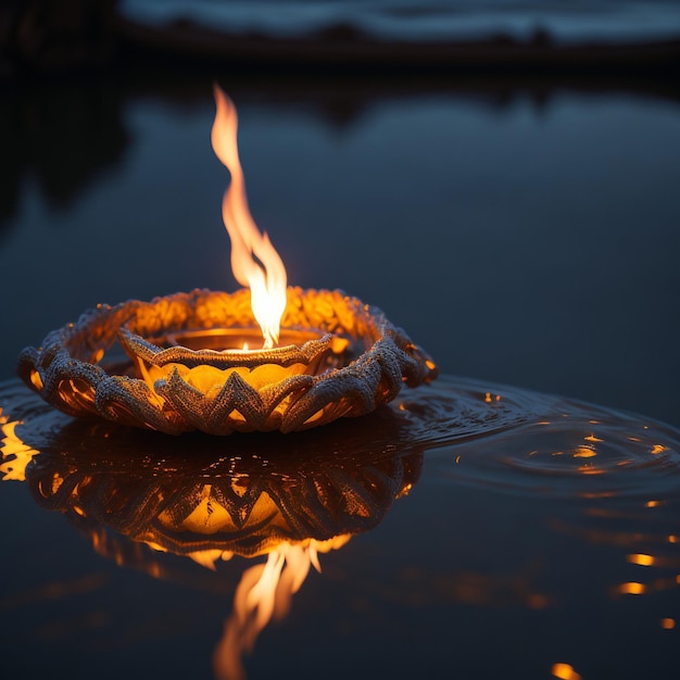 Diwali fête hindoue des lumières célébration bougie du jour de diwali