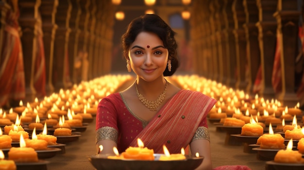 Diwali illustration HD 8K papier peint Stock photographique