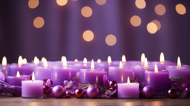 Diwali propice sur un fond décoratif violet Génératif Ai