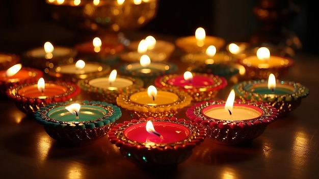 Diyas exquis pour la décoration de Diwali