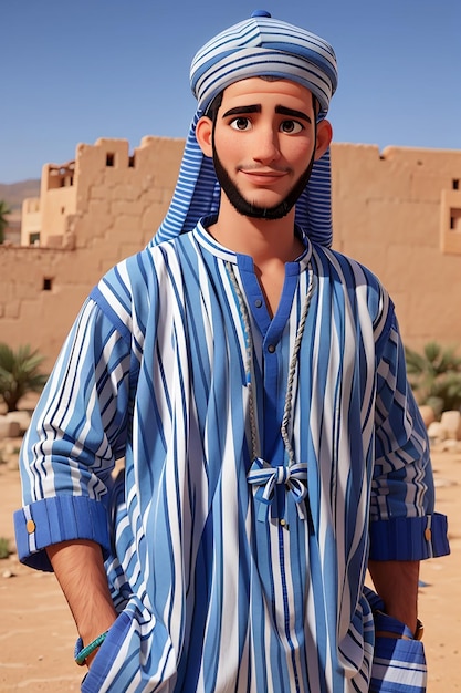 Le Djellaba classique marocain est un vêtement traditionnel pour hommes.