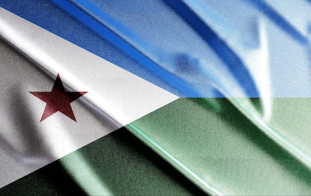 Djibouti drapeau 3d, beau drapeau de pays dans le monde, arrière-plan, bannière, postr, résumé. - image