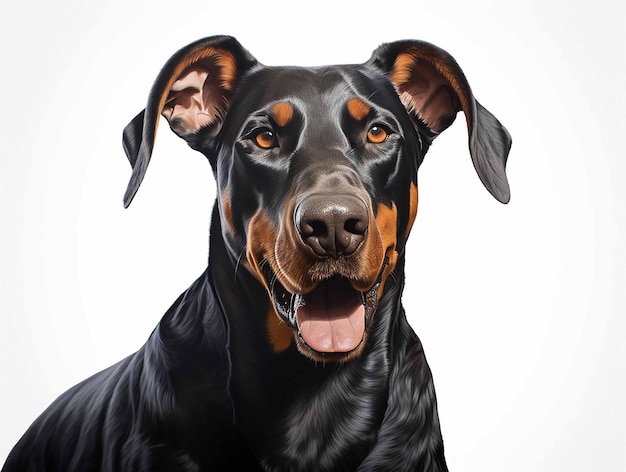 Photo le doberman noir