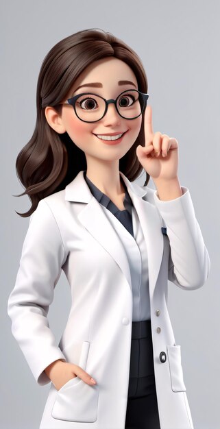 Docteur en 3D Personnage féminin