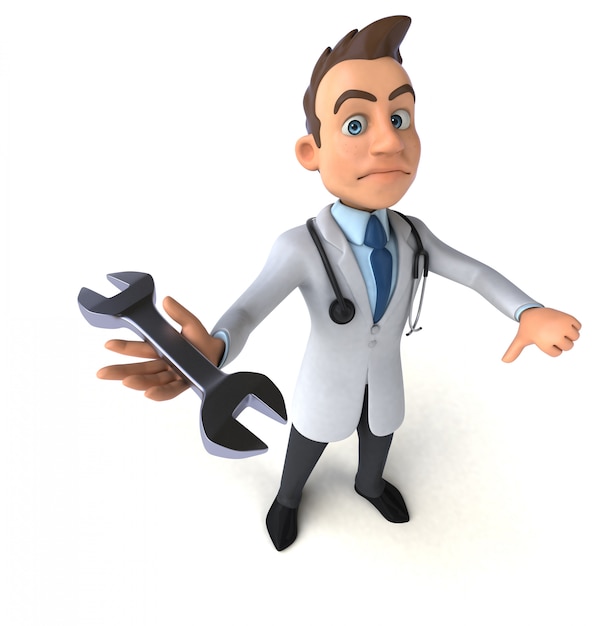 Docteur amusant - personnage 3D