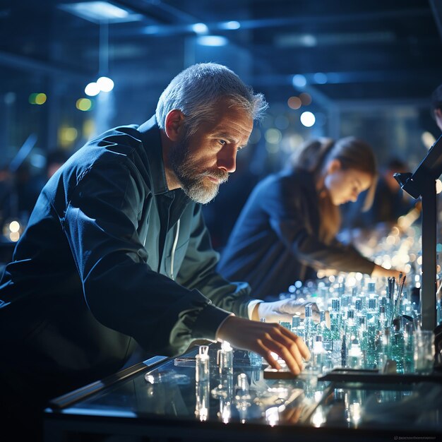 Photo docteur chercheur, scientifique ou assistant de laboratoire