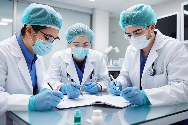 Photo docteur en médecine travaillant avec des icônes de la santé concept de technologies médicales modernes