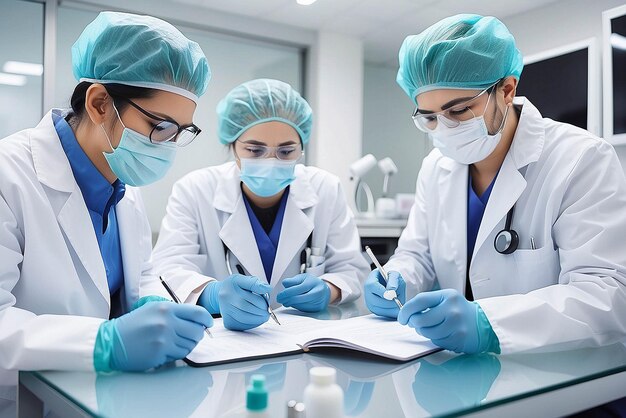 Photo docteur en médecine travaillant avec des icônes de la santé concept de technologies médicales modernes