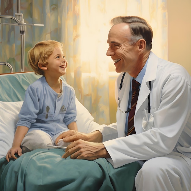Docteur avec un sourire patient et heureux