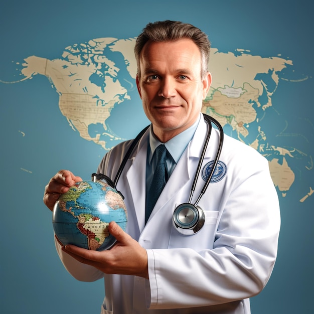 Docteur tenant un stéthoscope pour la Journée mondiale du diabète
