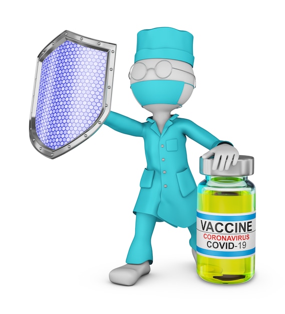 Docteur, vaccin, flacon